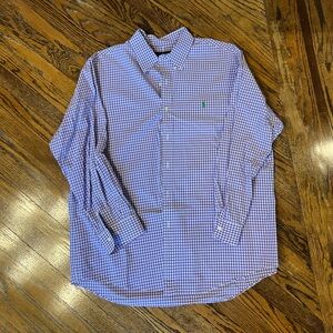 Ralph Lauren Button Down Shirt Checkered Purple